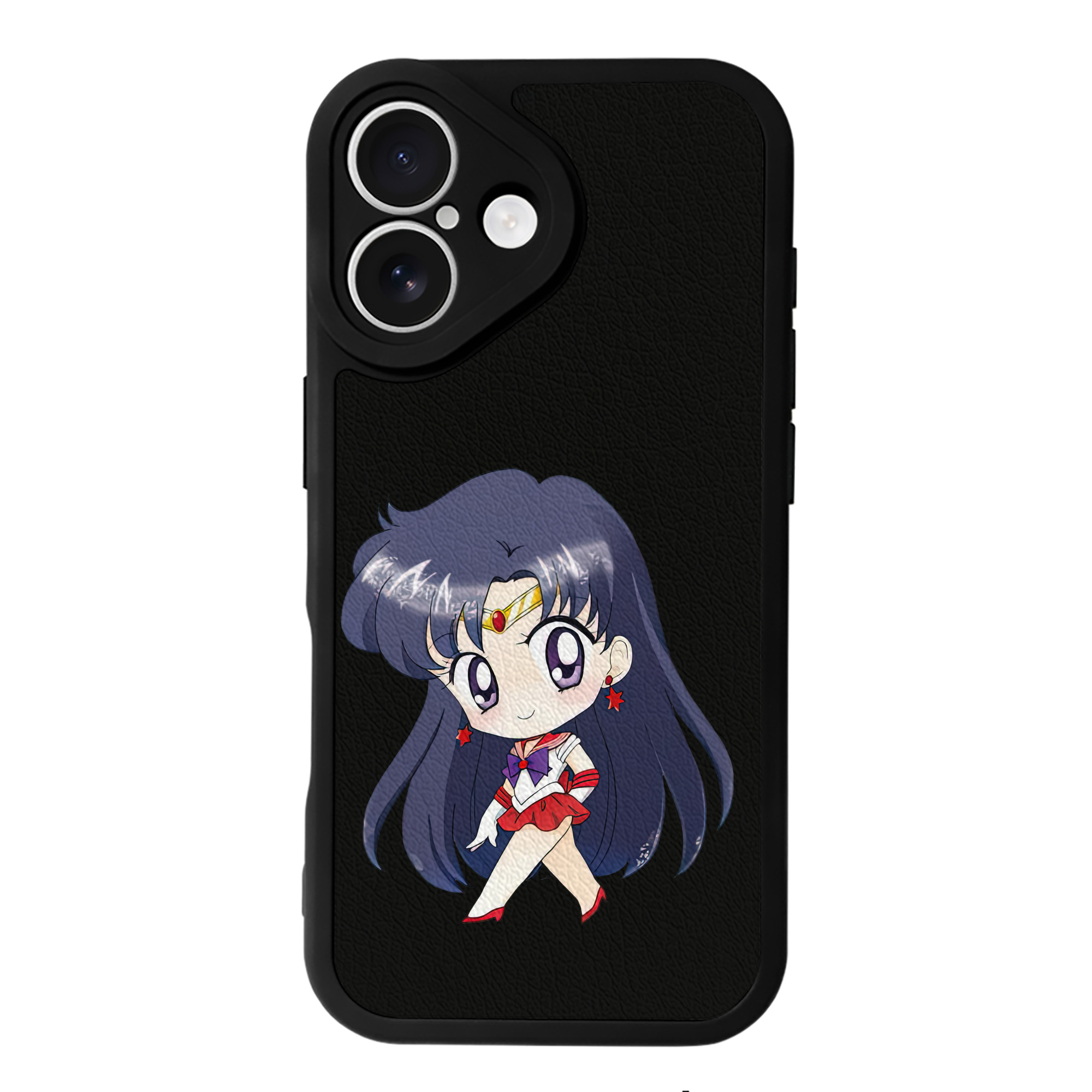 （画像用） 美少女戦士セーラームーン 火野レイ ひの レイ Sailor Moon Hino Rei （セーラーマーズ,Sailor Mars） 【iPhone 16シリーズ対応】シリコンスマホケース（レザー調） 材質：シリコン